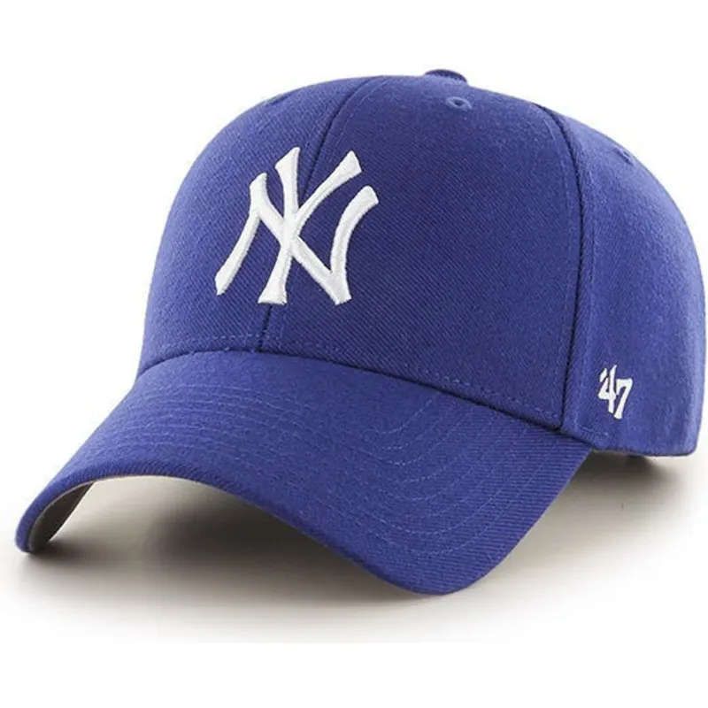 mutzen-gebogen-blau-verstellbares-band-fur-kinder-der-new-york-yankees-mlb-von-47-brand
