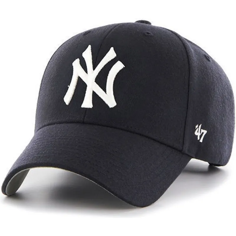 mutzen-gebogen-marineblau-verstellbares-band-fur-kinder-der-new-york-yankees-mlb-von-47-brand