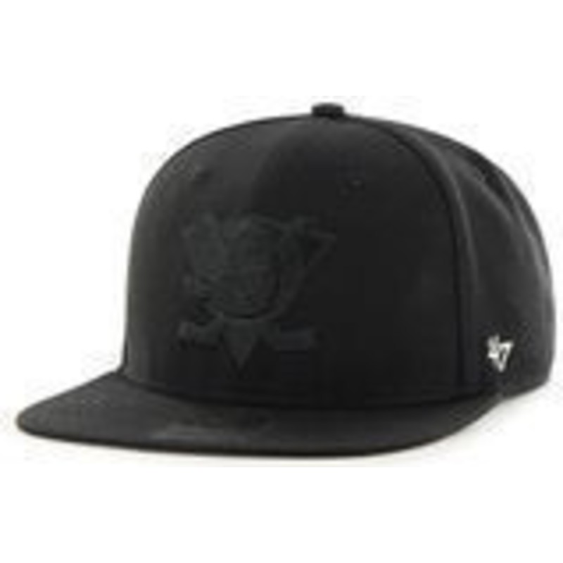 47-brand-flat-brim-schwarzes-logo-anaheim-ducks-nhl-captain-snapback-cap-schwarz-