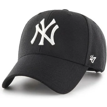 47 Brand Curved Brim New York Yankees MLB MVP Black Snapback Cap