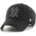 schwarze-gebogene-snapback-kappe-mit-schwarz-weissem-logo-der-new-york-yankees-mlb-mvp-von-47-brand