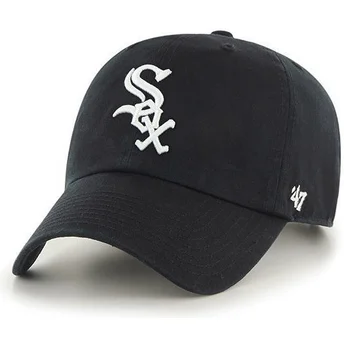 Cappellino curvo nero dei Chicago White Sox MLB Clean Up di 47 Brand