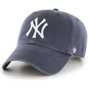 czapka-z-zakrzywionym-daszkiem-szara-denim-new-york-yankees-mlb-clean-up-marki-47-brand