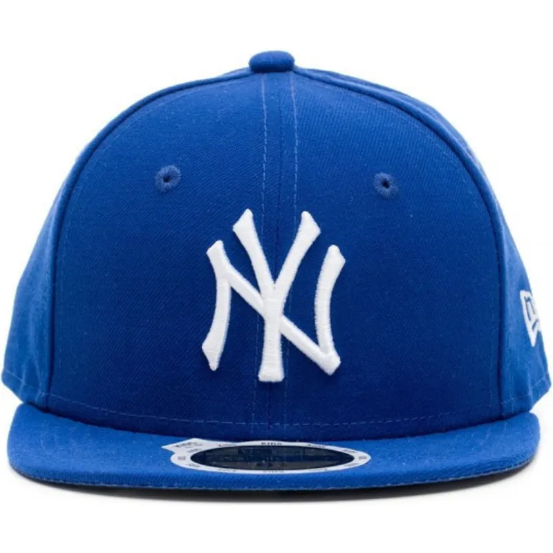 mutzen-flach-blau-angepasst-fur-kinder-59fifty-essential-der-new-york-yankees-mlb-von-new-era