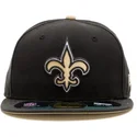 schwarze-flache-angepasste-59fifty-authentic-on-field-game-kappe-der-new-orleans-saints-nfl-von-new-era