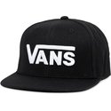 vans-flat-brim-script-logo-drop-v-snapback-cap-schwarz-