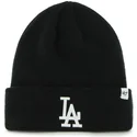 schwarze-mutze-mit-umschlag-und-los-angeles-dodgers-mlb-raised-logo-von-47-brand