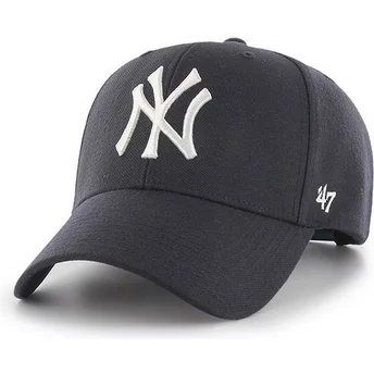 47 Brand Curved Brim New York Yankees MLB MVP Navy Blue Snapback Cap