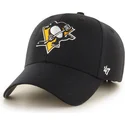 schwarze-pittsburgh-penguins-nhl-mvp-kappe-mit-gebogenem-schirm-von-47-brand
