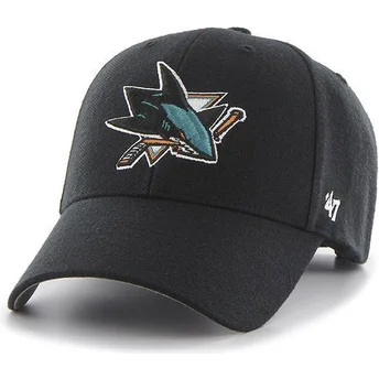 47 Brand Curved Brim San Jose Sharks NHL MVP Black Cap