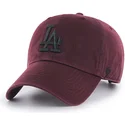 mutzen-gebogen-rot-verstellbares-band-granate-negro-der-los-angeles-dodgers-mlb-von-47-brand