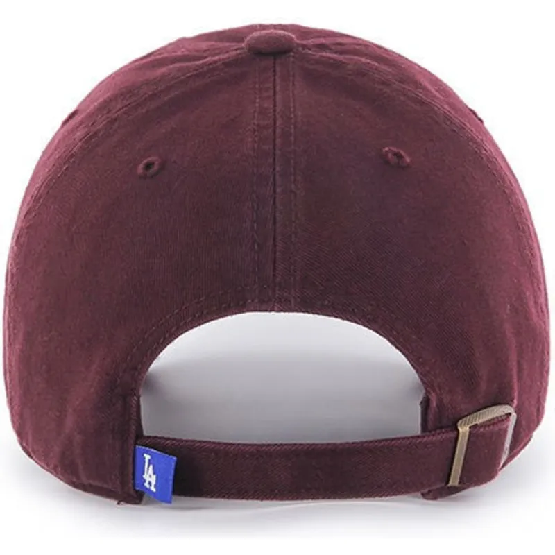 mutzen-gebogen-rot-verstellbares-band-granate-negro-der-los-angeles-dodgers-mlb-von-47-brand