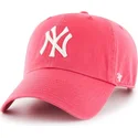 47-brand-curved-brim-new-york-yankees-mlb-clean-up-bubblegum-pink-cap