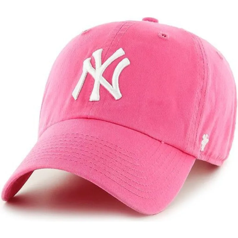 mutzen-gebogen-rosa-verstellbares-band-der-new-york-yankees-mlb-von-47-brand
