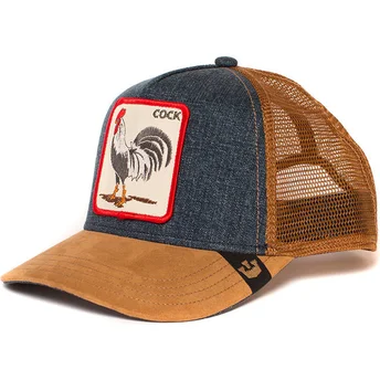 Goorin Bros. Rooster Big Strut Brown and Denim Trucker Hat