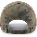 los-angeles-dodgers-mlb-regiment-clean-up-cap-mit-gebogenem-schirm-im-tarnmuster-und-schwarzem-logo-von-47-brand