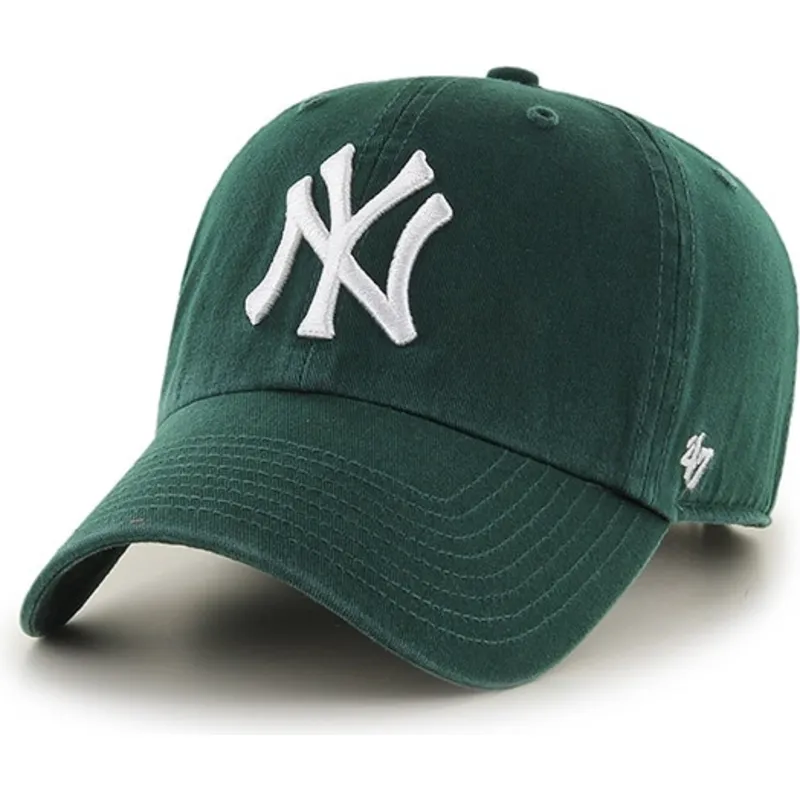 mutzen-gebogen-grun-verstellbares-band-der-new-york-yankees-mlb-von-47-brand