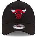 new-era-curved-brim-9forty-the-league-chicago-bulls-nba-black-adjustable-cap