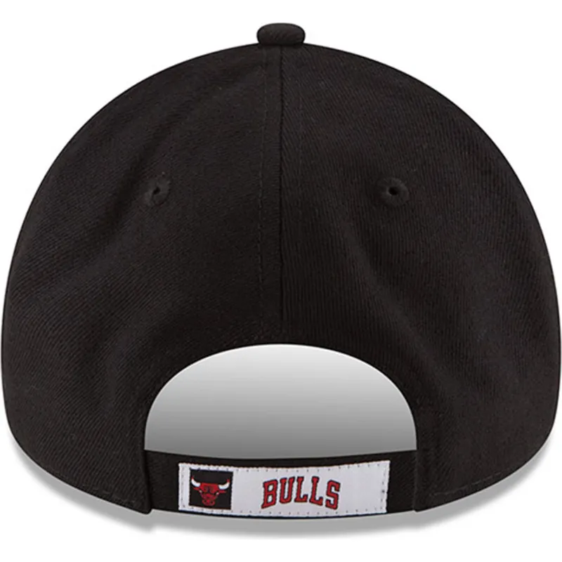 schwarze-verstellbare-gebogene-kappe-9forty-the-league-der-chicago-bulls-nba-von-new-era