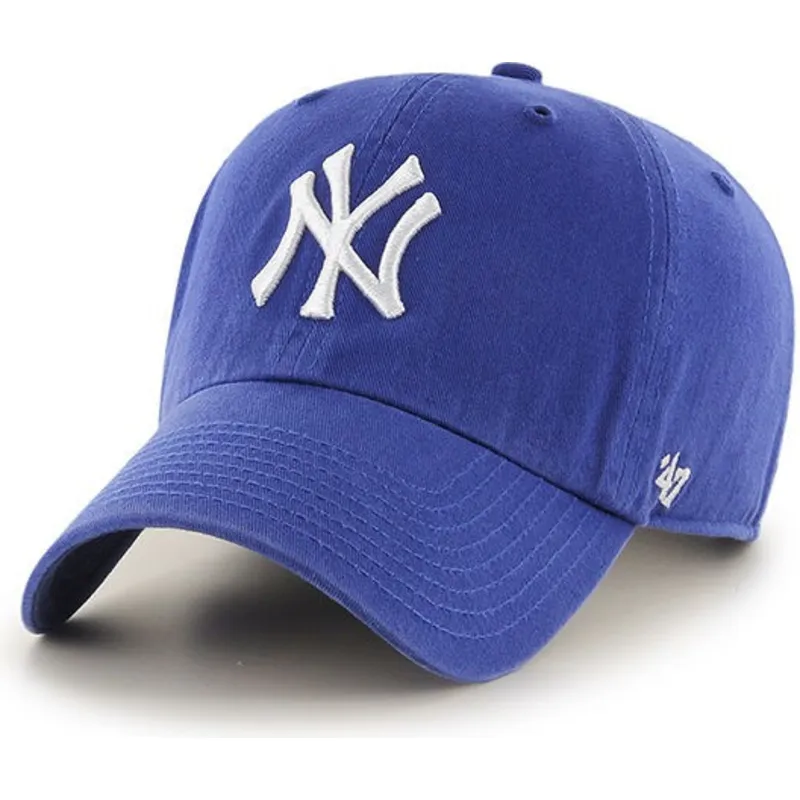 mutzen-gebogen-blau-verstellbares-band-fur-kinder-der-new-york-yankees-mlb-von-47-brand