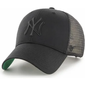 Gorra trucker negra con logo negro de New York Yankees MLB MVP Branson de 47 Brand