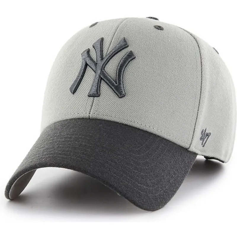 mutzen-gebogen-grau-verstellbares-band-der-new-york-yankees-mlb-von-47-brand