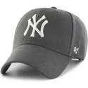 gorra-curva-gris-oscuro-snapback-de-new-york-yankees-mlb-mvp-de-47-brand