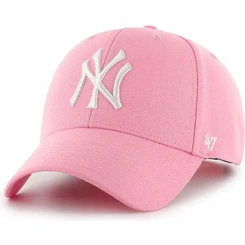 Cappellino rosa snapback curva New York Yankees MLB MVP di 47 Brand