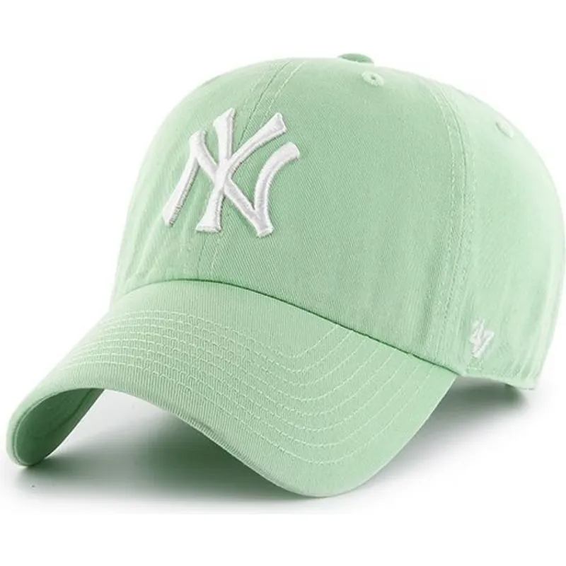 czapka-z-zakrzywionym-daszkiem-jasnozielona-new-york-yankees-mlb-clean-up-od-47-brand