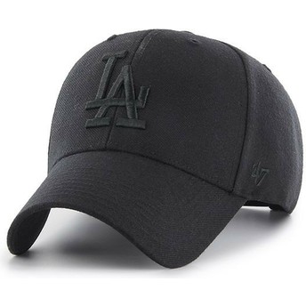 Casquette courbée noire snapback avec logo noir Los Angeles Dodgers MLB MVP 47 Brand