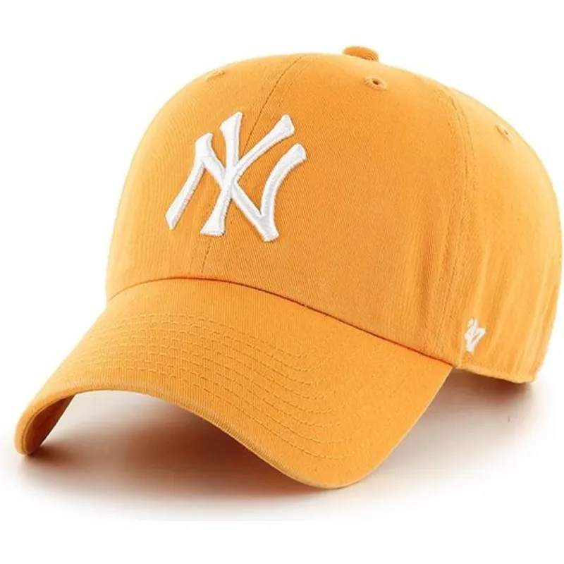 mutzen-gebogen-gelb-verstellbares-band-der-new-york-yankees-mlb-von-47-brand