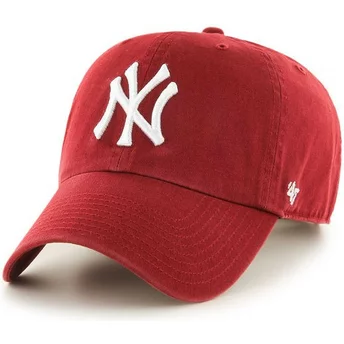 47 Brand Curved Brim New York Yankees MLB Clean Up Dark Cap rot