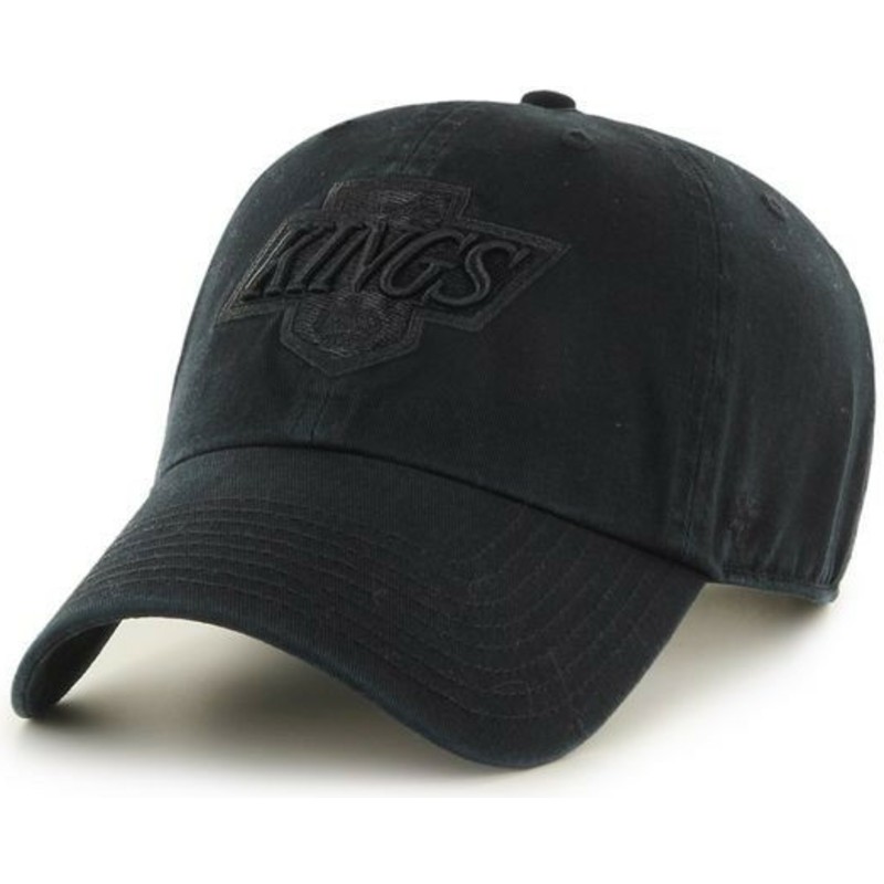 47-brand-curved-brim-schwarzes-logo-los-angeles-kings-nhl-clean-up-cap-schwarz