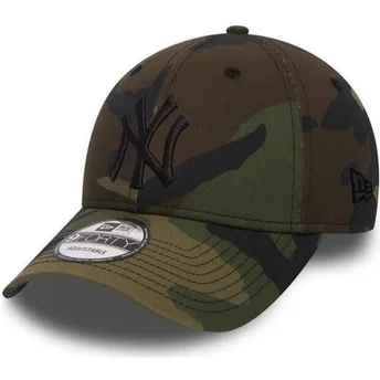 Gorra curva camuflaje con logo negro ajustable 9FORTY Essential de New York Yankees MLB de New Era