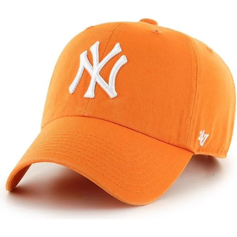 mutzen-gebogen-orange-verstellbares-band-vibrante-der-new-york-yankees-mlb-von-47-brand