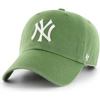 Casquette courbée verte fern New York Yankees MLB Clean Up 47 Brand