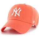 47-brand-curved-brim-new-york-yankees-mlb-clean-up-grapefruit-orange-cap