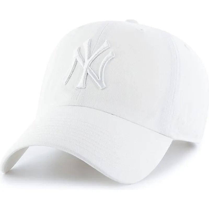 mutzen-gebogen-weiss-verstellbares-band-der-new-york-yankees-mlb-von-47-brand