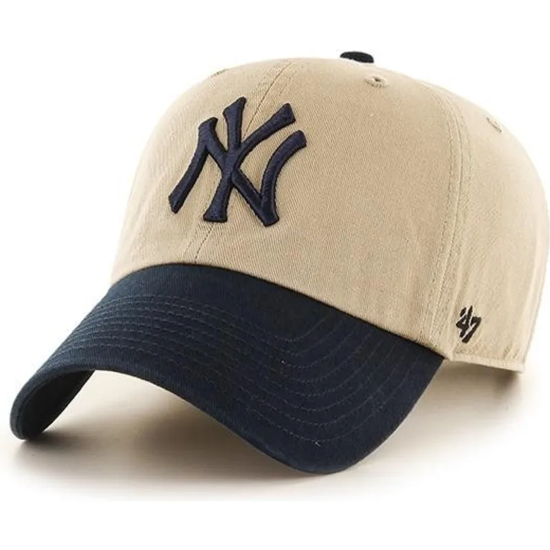 mutzen-gebogen-beige-verstellbares-band-der-new-york-yankees-mlb-von-47-brand