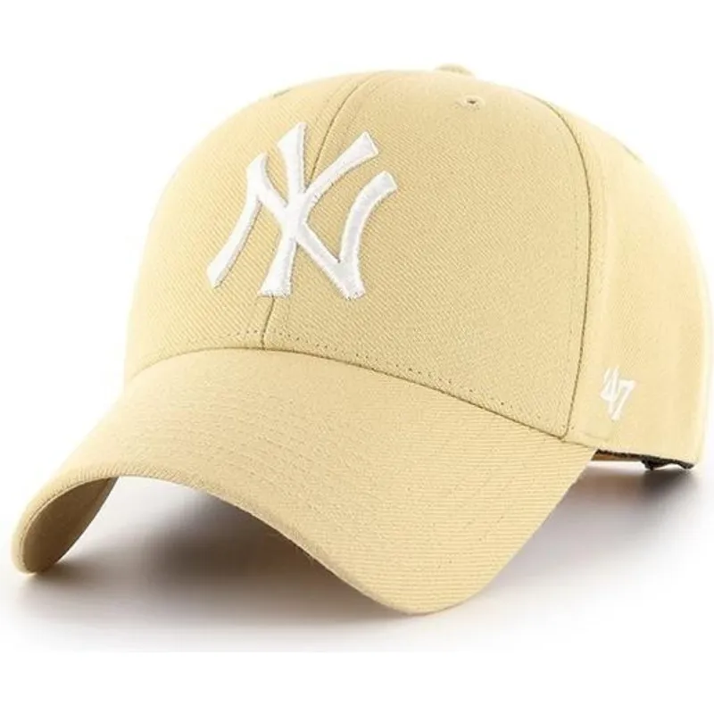 mutzen-gebogen-gelb-snapback-oro-claro-der-new-york-yankees-mlb-von-47-brand