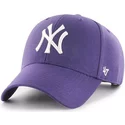 47-brand-curved-brim-new-york-yankees-mlb-mvp-snapback-cap-violett