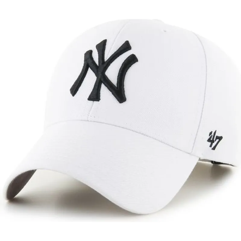 weisse-gebogene-snapback-kappe-der-new-york-yankees-mlb-mvp-von-47-brand