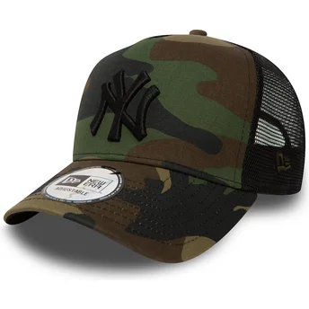Καπέλο φορτηγατζή καμουφλάζ Clean A Frame των New York Yankees MLB από τη New Era