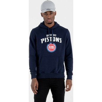 New Era Detroit Pistons NBA Pullover Hoodie Kapuzenpullover Sweatshirt marineblau