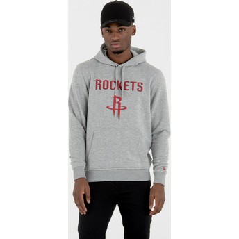 New Era Houston Rockets NBA Pullover Hoodie Kapuzenpullover Sweatshirt grau