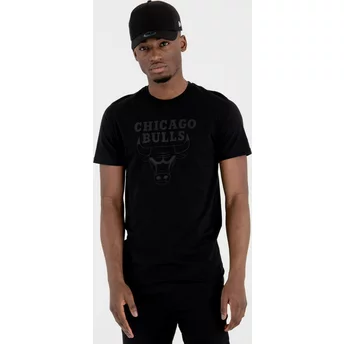 New Era Schwarzem Logo Chicago Bulls NBA T-Shirt schwarz