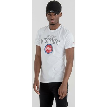 T-shirt à manche courte blanc Detroit Pistons NBA New Era