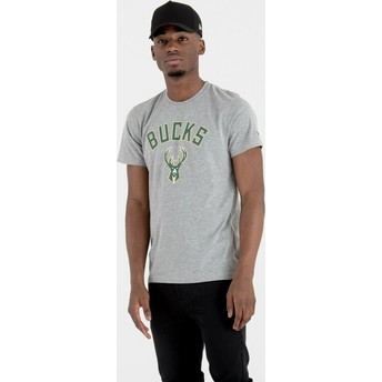 New Era Milwaukee Bucks NBA T-Shirt grau