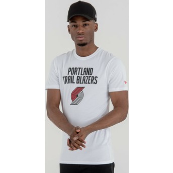 T-shirt à manche courte blanc Portland Trail Blazers NBA New Era