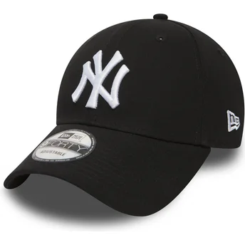 Cappellino curvo nero regolabile 9FORTY Essential di New York Yankees MLB di New Era